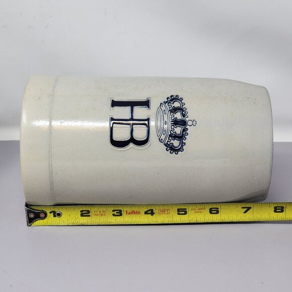 Vintage HB Stoneware Beer Stein 1L German Mug With Handle West Germany - Picture 10 of 10